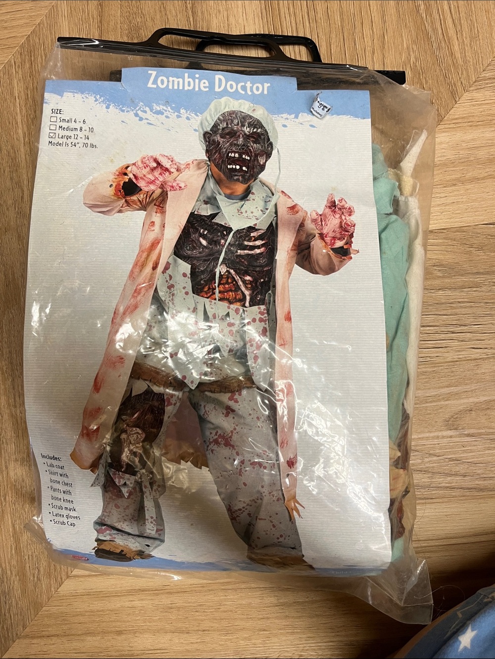 Zombie Doctor Kids Costume - Green & White